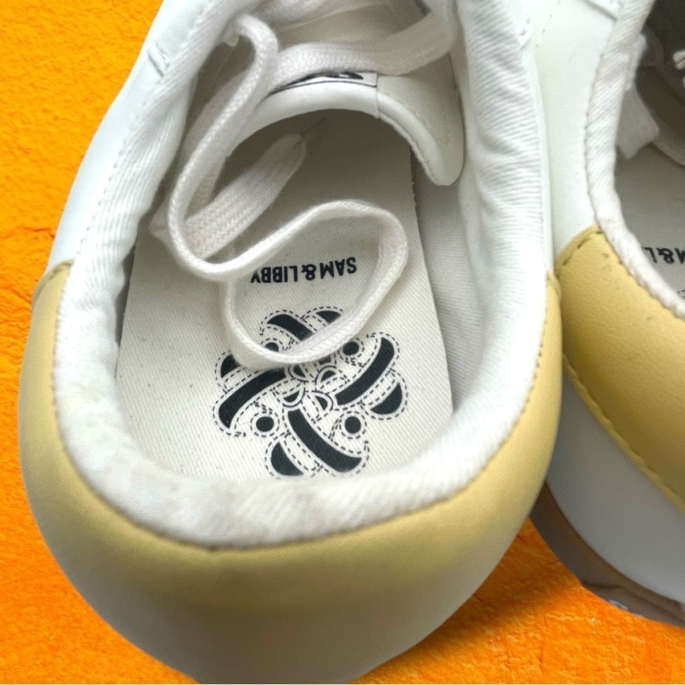 Sam & Libby Women's Casual Addie White Sneakers Size 7.5 - Picture 14 of 15